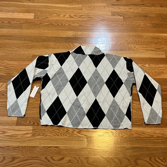 Anthropologie x Maeve Cary’s Mock Neck Argyle Pullover Sweater Size Small NWT - Picture 15 of 16